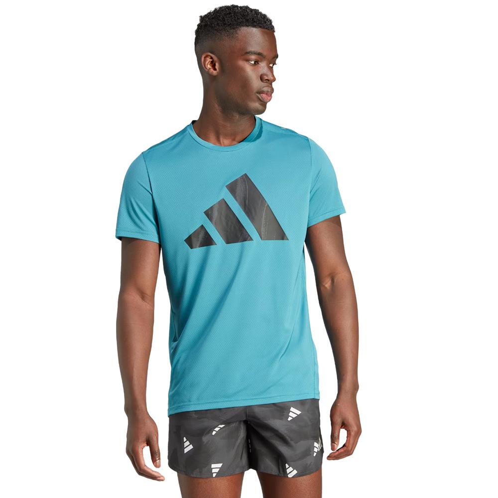 Adidas Remeras Masculino Run It Bos Tee Turquesa