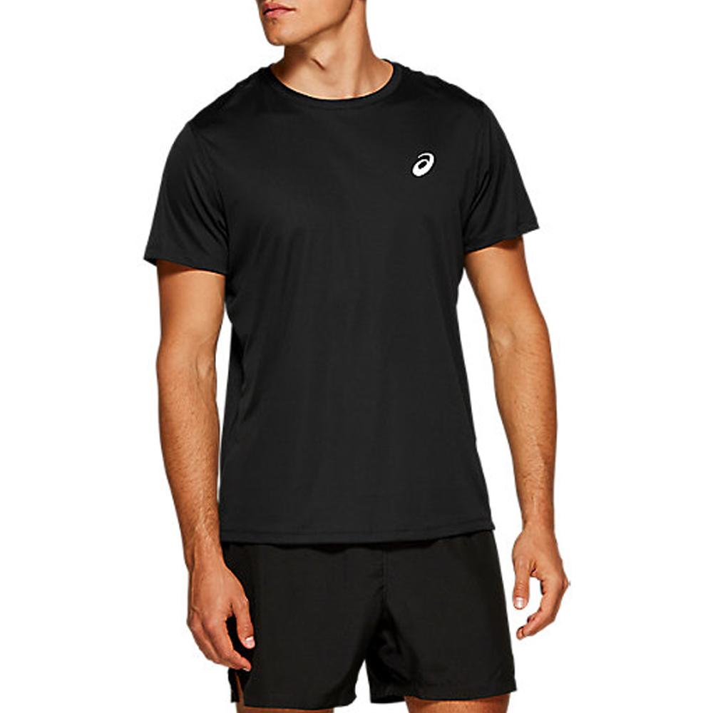 Asics Remeras Masculino Running Silver Ss Top Performance Black