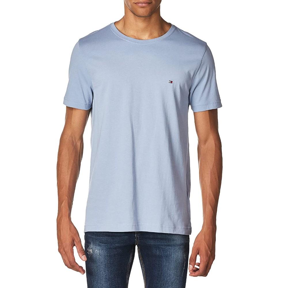 Tommy Hilfiger T-Shirt Masculino Wcc Essential Cotton Tee Daybreak Blue