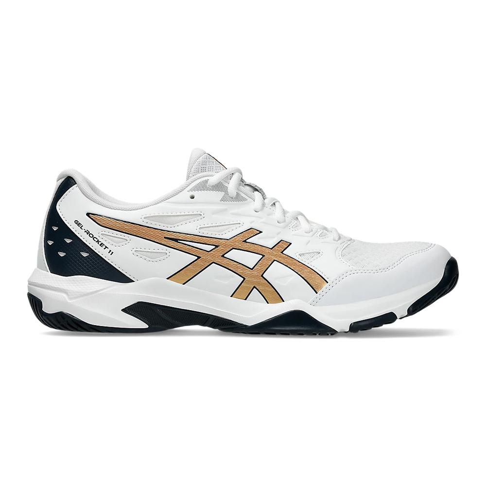 Asics Deportivos Masculino Voley Gel Rocket 11 White/Pure Gold