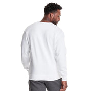 Champion Masculino Powerblend Graphic Crew Fleece White