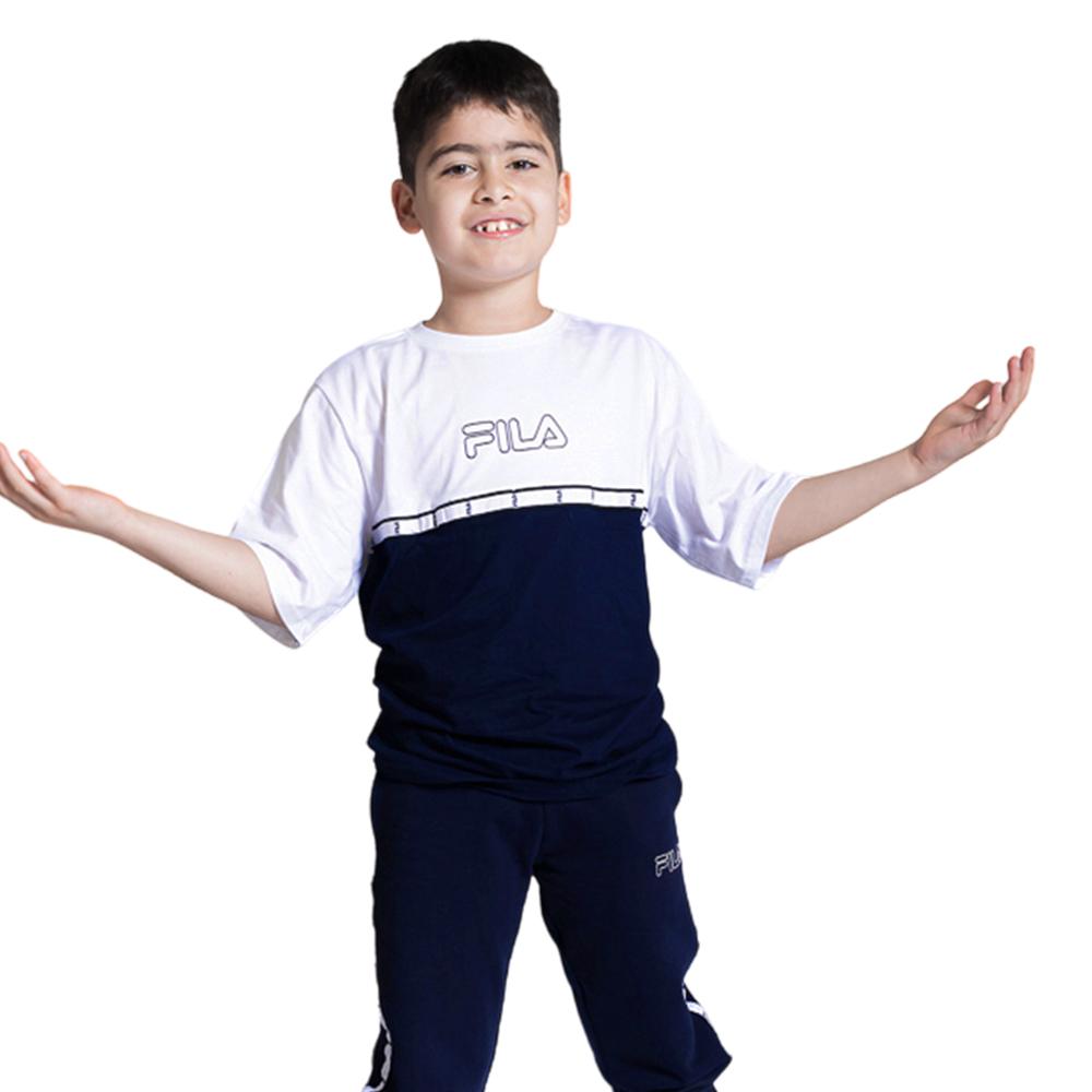 Fila Remeras Niños Juan T Shirts White/Fila Navy