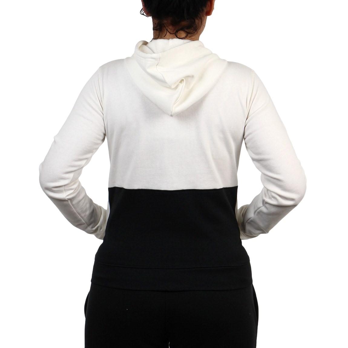 FP2205-3-1-Pony Jacket Hodded with Zip Femenino FP2205 White/Black