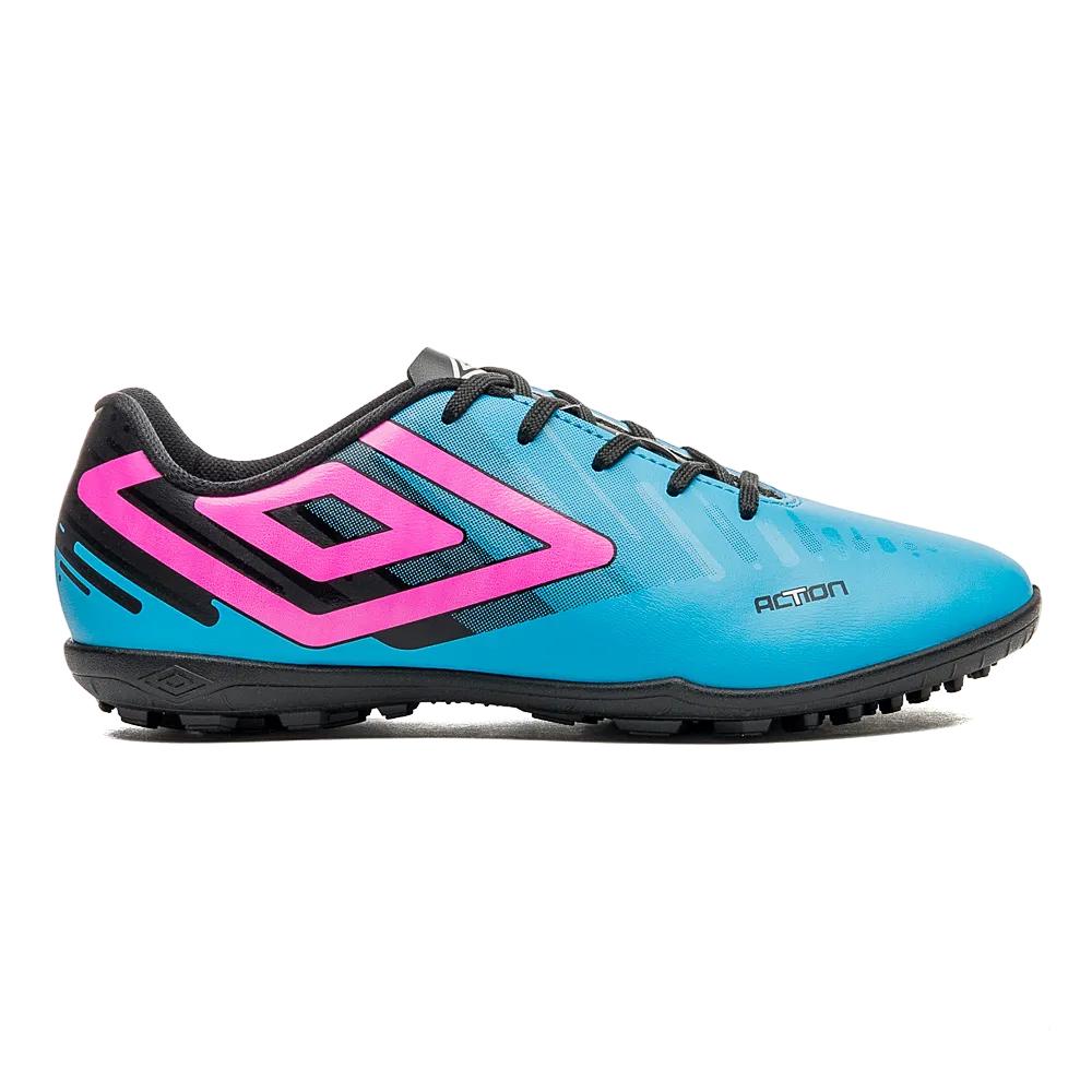 Umbro Society Masculino Futbol Action AzulElectrico/Preto/Rosa