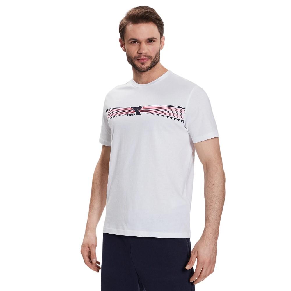 Diadora T-Shirt Masculino T-Shirt Ss Logo Optical White