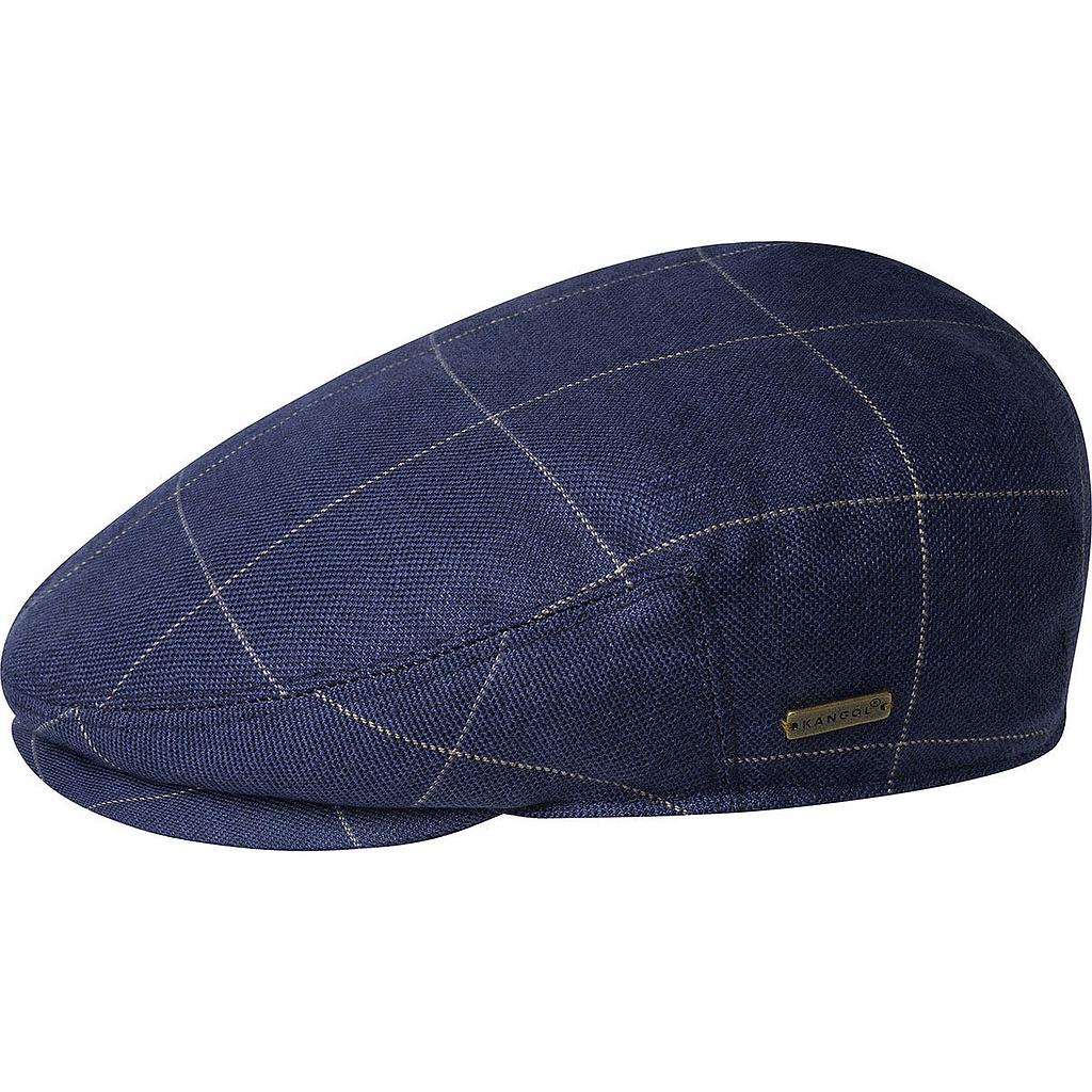 Kangol Boina British Peebles Navy Windowpane