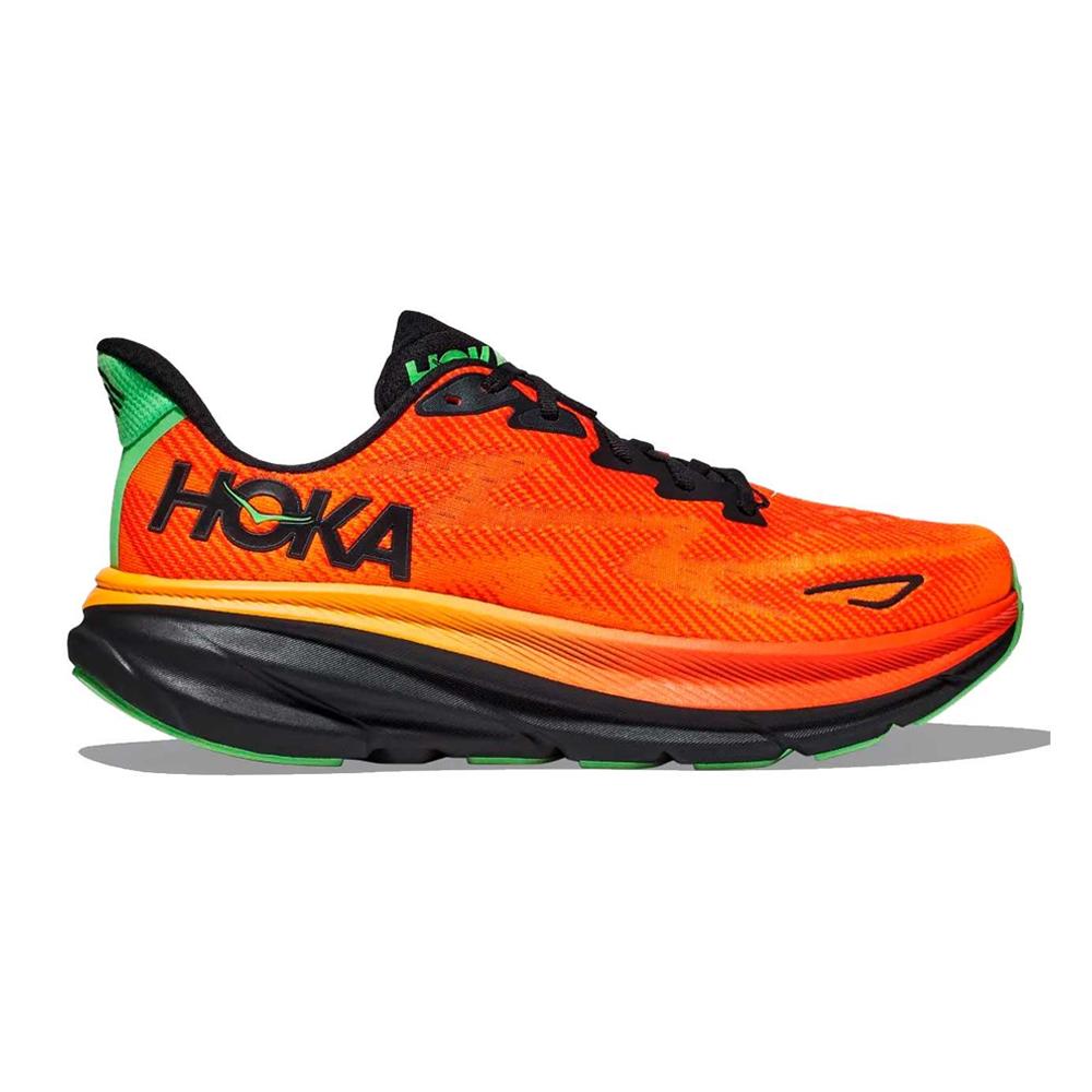 Hoka Running Masculino Clifton 9 Flame/Vibrant Orange