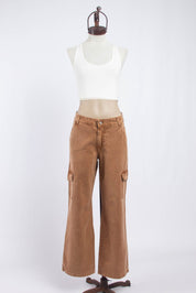 Pantalon Femenino  Cargo Denim Marron