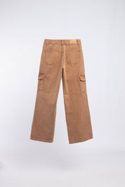 Pantalon Femenino  Cargo Denim Marron