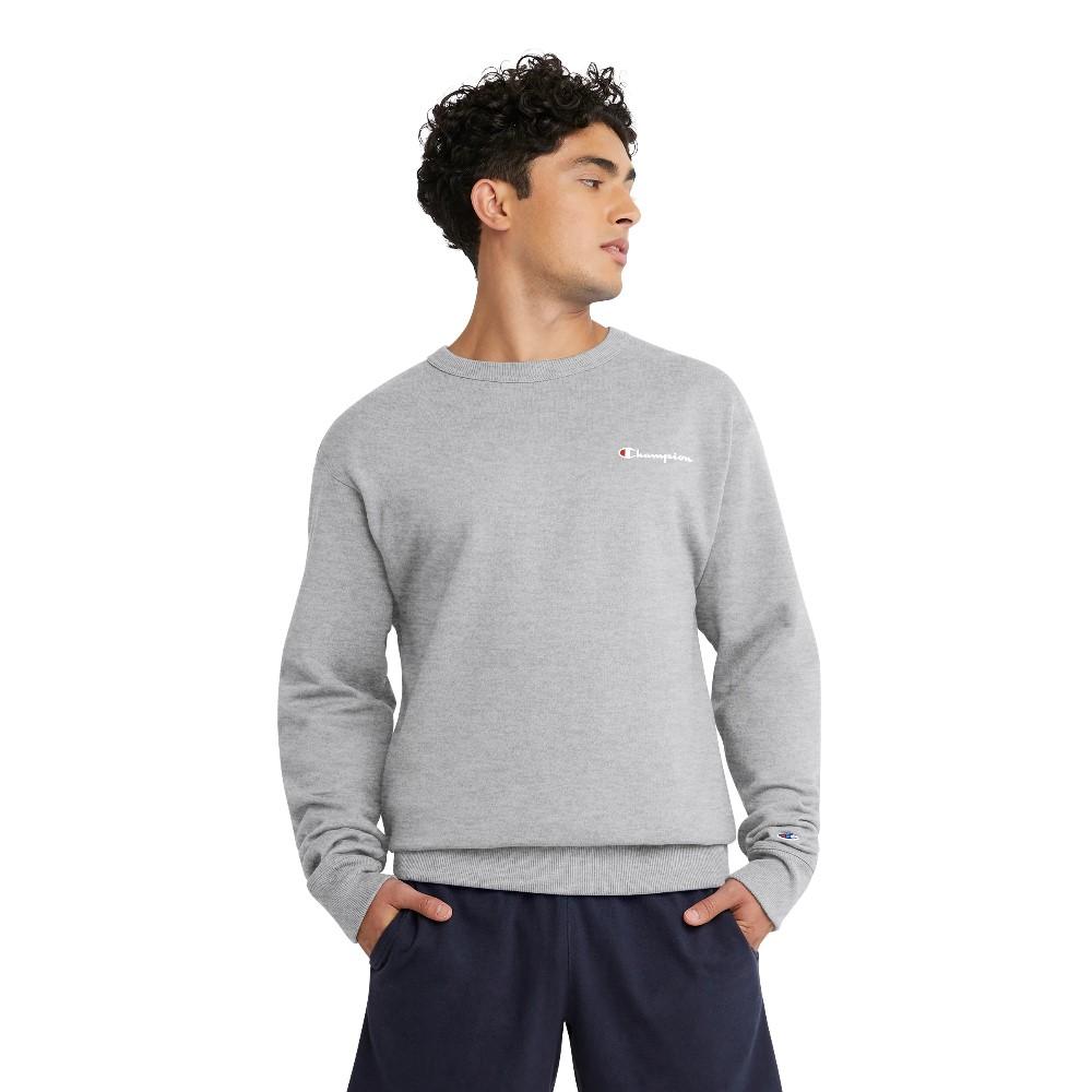 Champion Masculino Powerblend Graphic Crew Oxford Gray