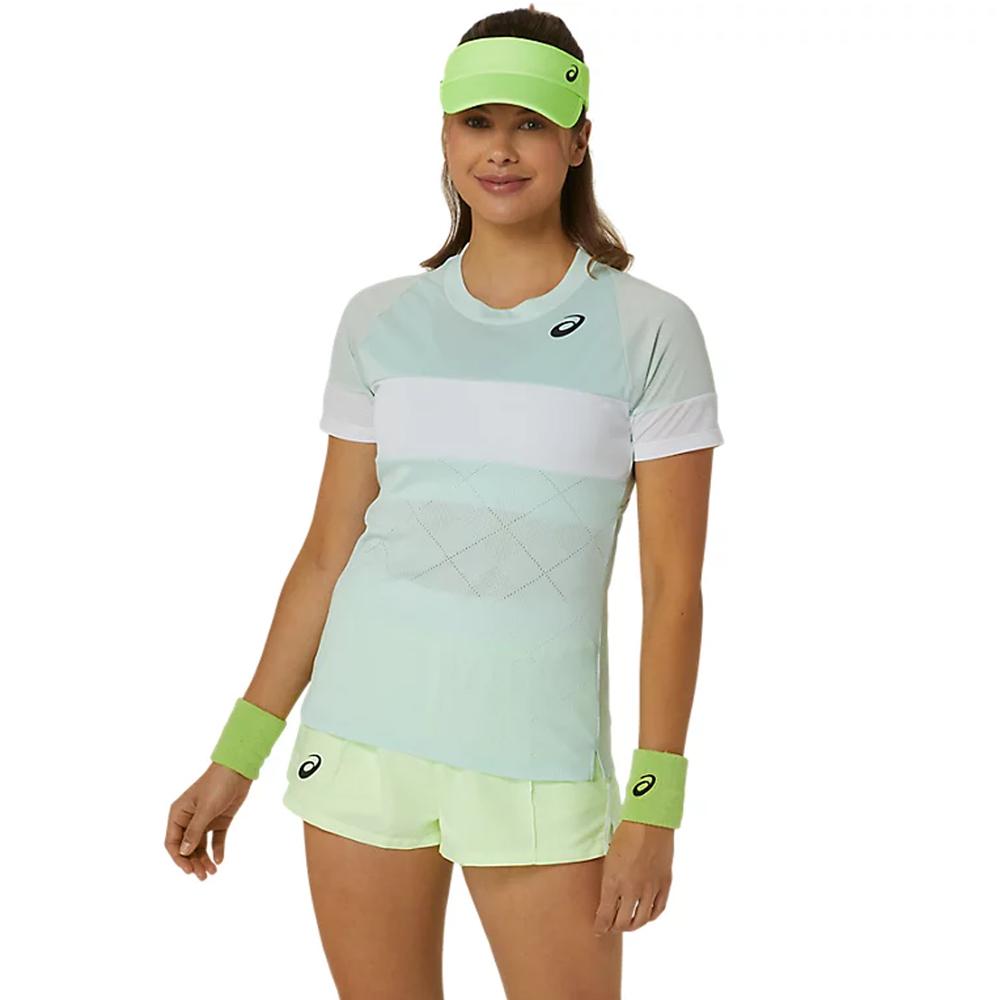 Asics Remeras Femenino Tenis Game Ss Top Pale Blue