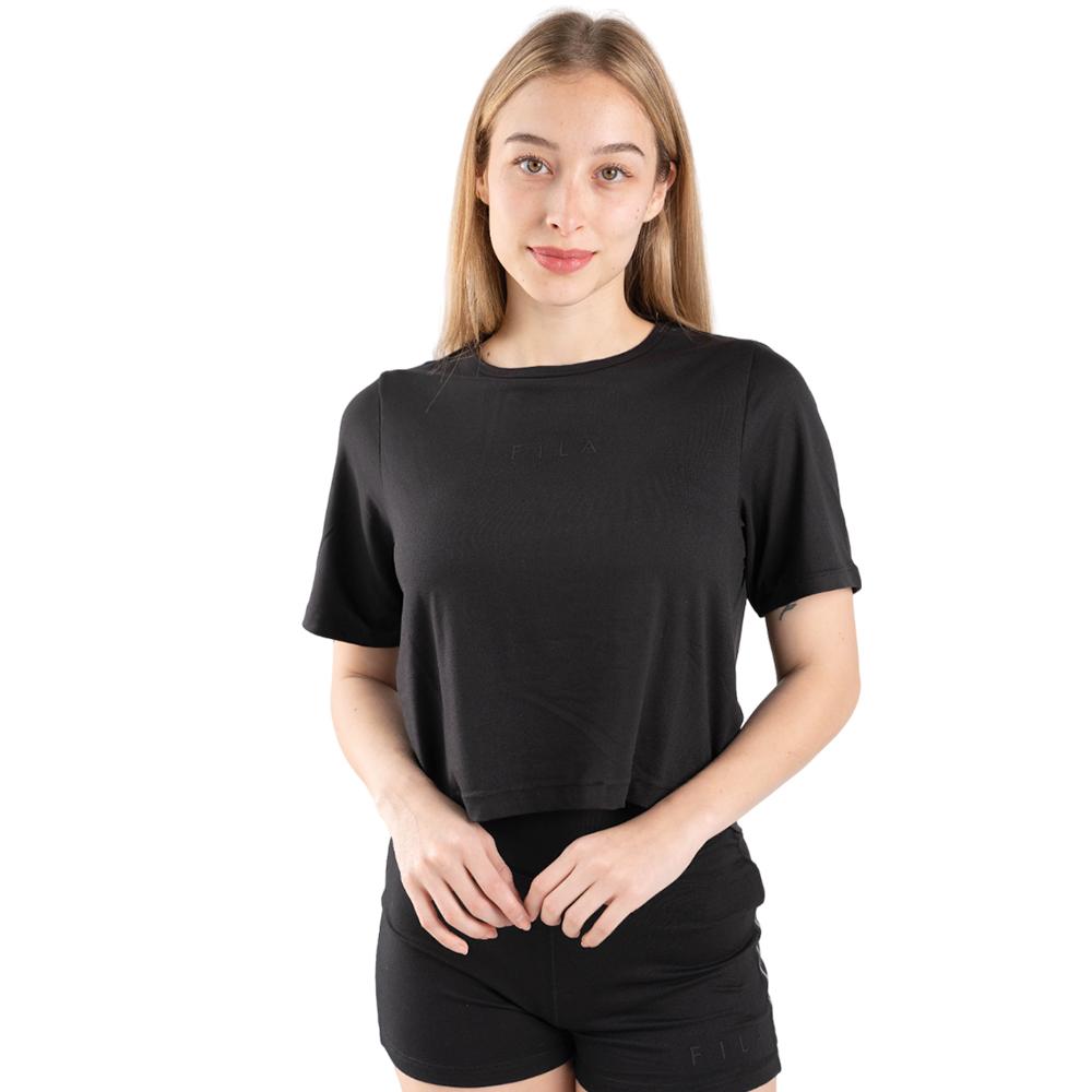 Fila Tops Femenino Tory Loose Fit Wide Crop Tee H Black