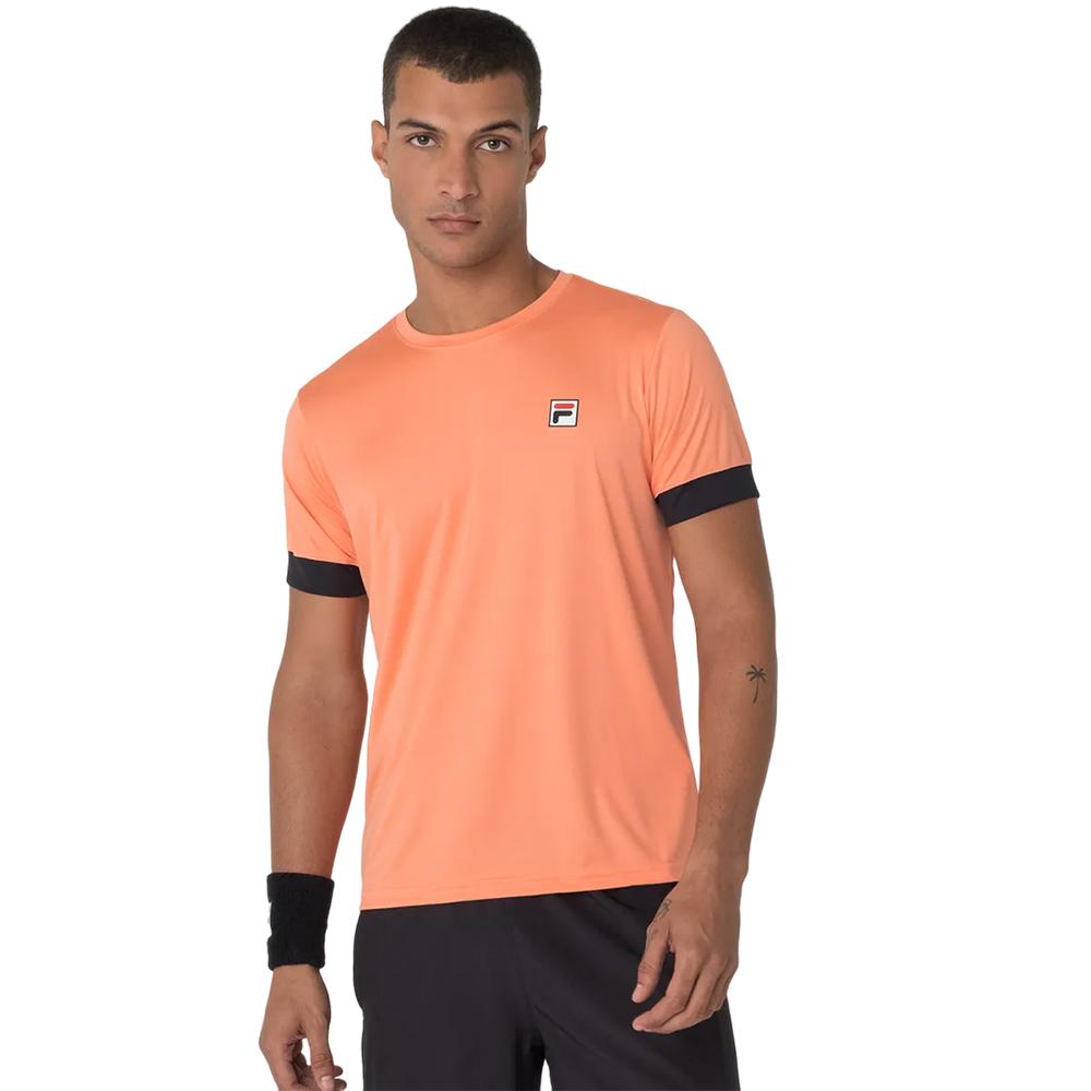 Fila Remeras Masculino Tennis Player F Box II Coral Orange/Black