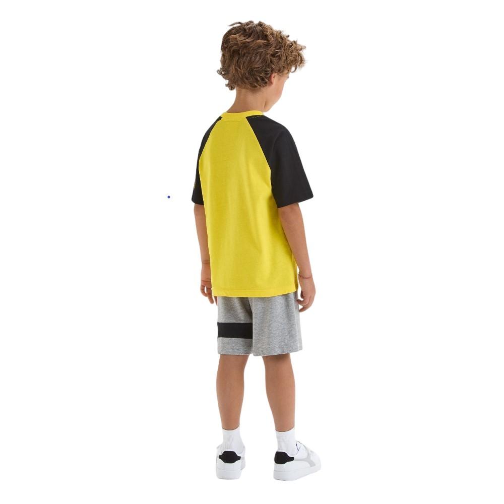 Diadora Conjuntos Junior Set Ss Sport Art Vibrant Yellow