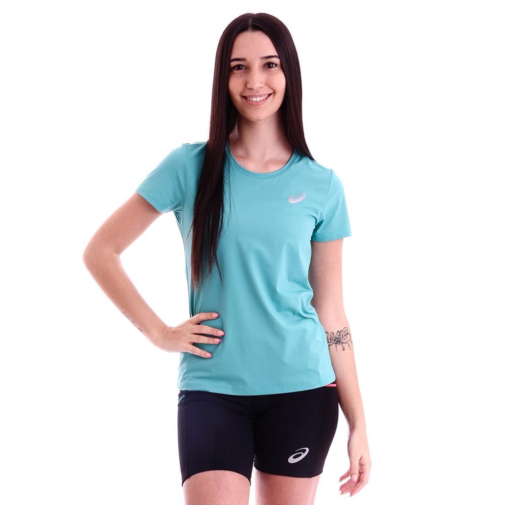 Asics T-Shirt Femenino Core Running PA SS Tee Techno Cyan