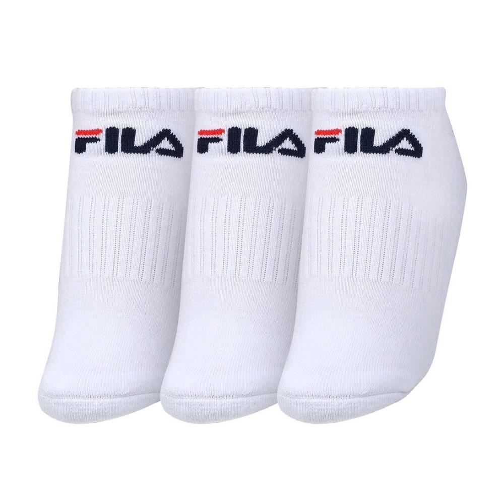 Fila Lifestyle Medias Unisex Tripack Canhoo Corto Blanco