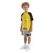 Diadora Conjuntos Junior Set Ss Sport Art Vibrant Yellow