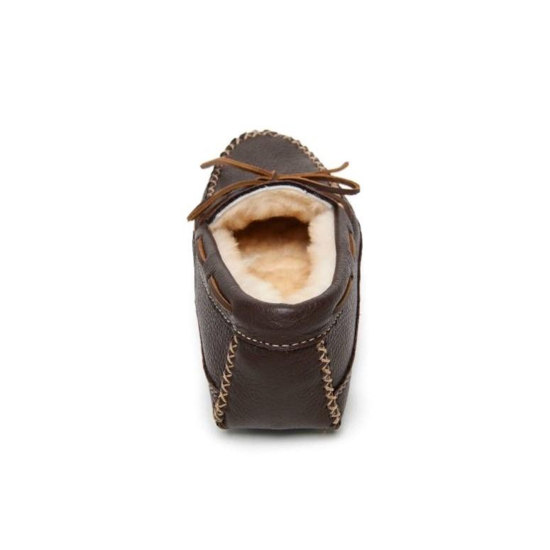 Minnetonka Masculino Sheepskin Moose Slipper Chocolate