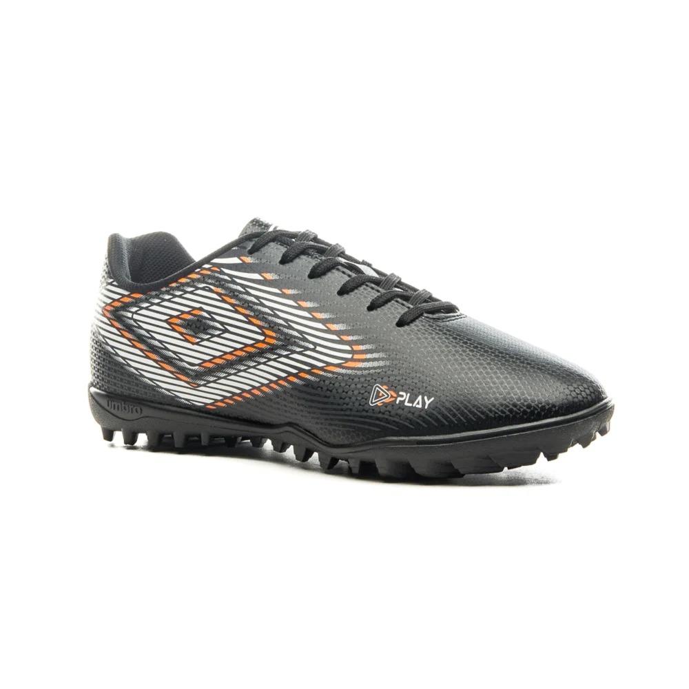 Umbro Futbol Society Masculino Play Negro/Blanco/Naranj A Fluo