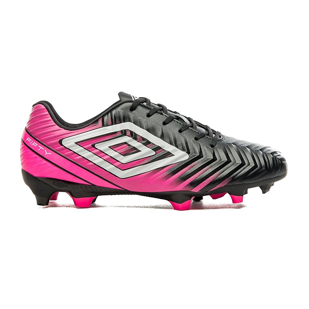 Umbro Futbol Campo Masculino Fifty V Negro/Fucsia/Blanco