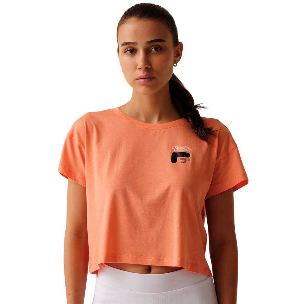 Fila Remeras Femenino Tenis Graphic III Coral Orange/Navy