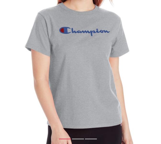 Champion T-Shirt Femenino Classic Tee Oxford Gray