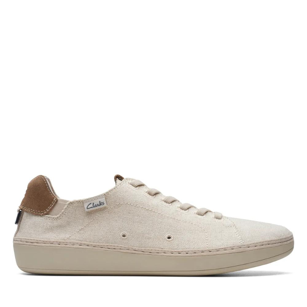 Clarks Casual Masculino Higley Lace Sand Canvas