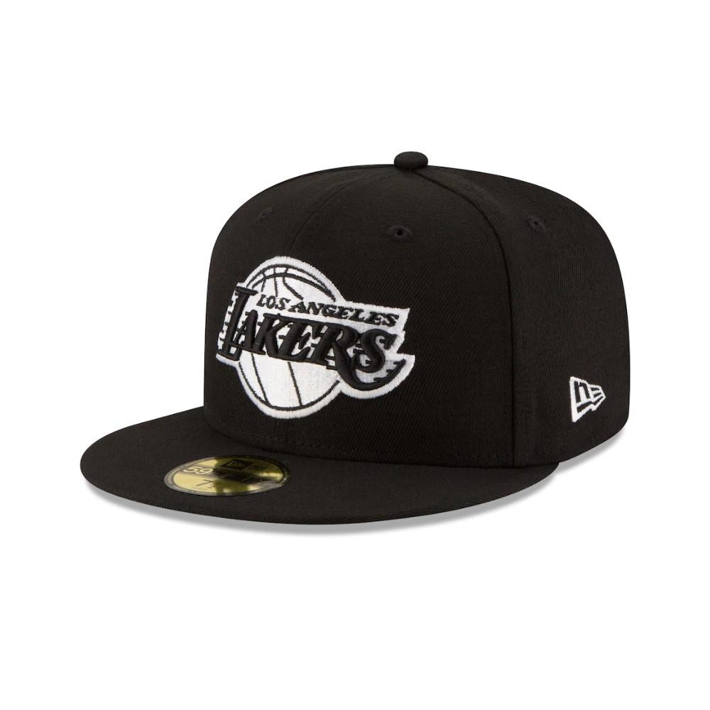 70344031 New Era Gorros NBA 59Fifty Los Angeles Lakers Black/White