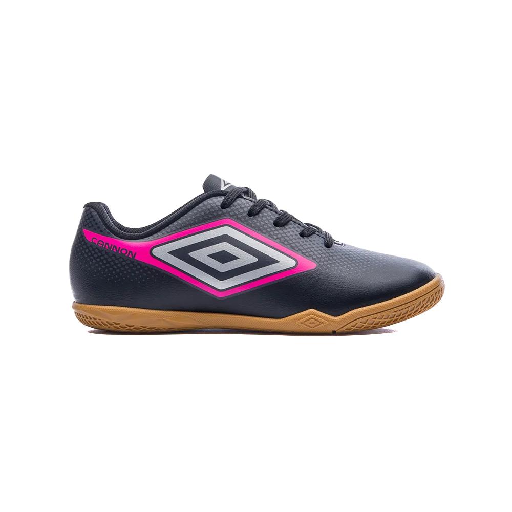 Umbro Indoor Niños Futbol Cannon Jr Negro/Gris/Rosa