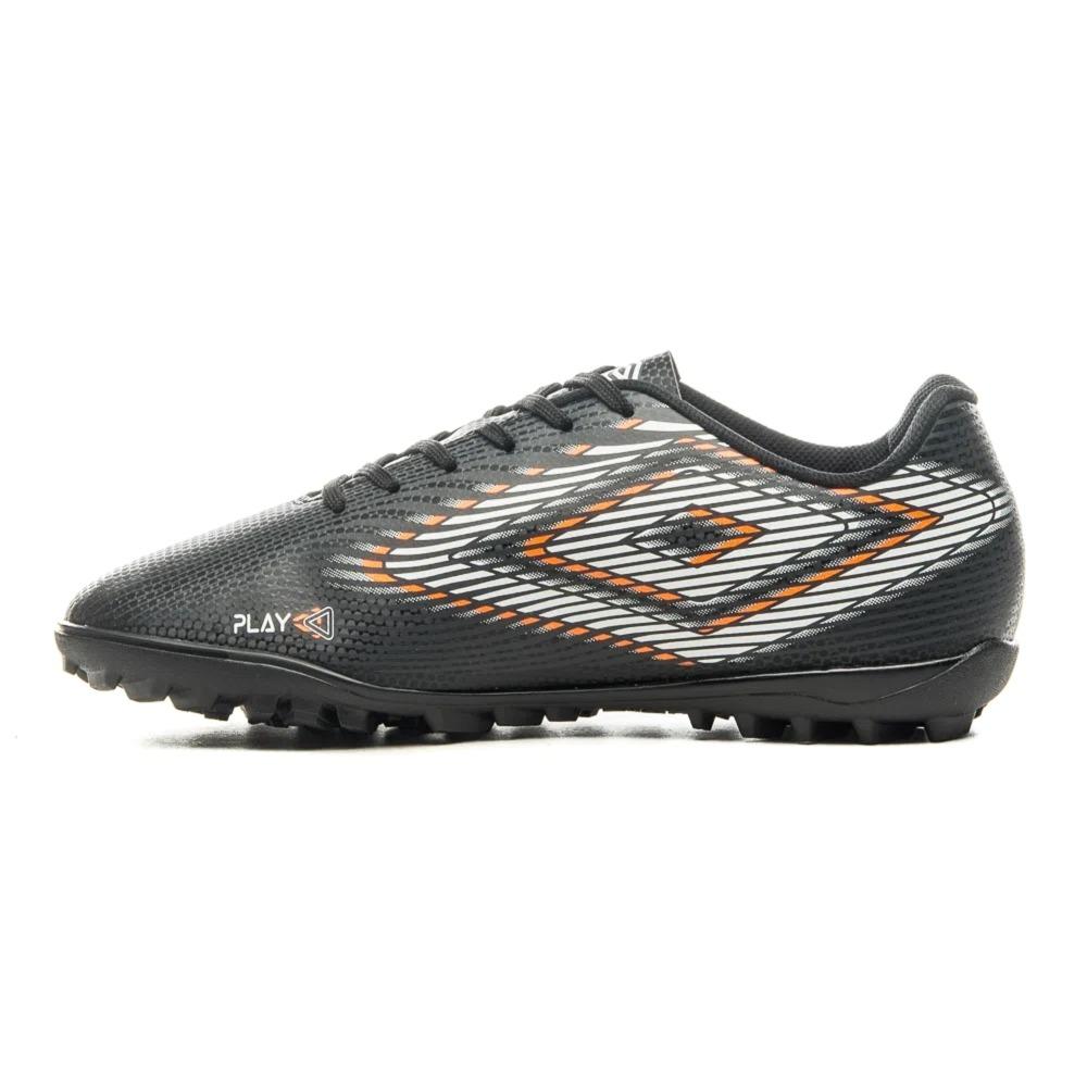 Umbro Futbol Society Masculino Play Negro/Blanco/Naranj A Fluo