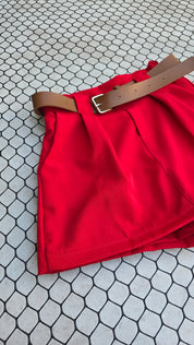 Short Pollera Femenino  Fatima Rojo