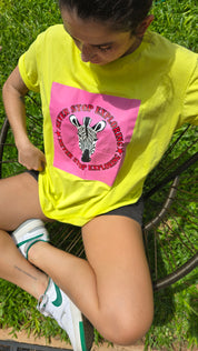 Remerona Femenino  Zebra Verde Fluor