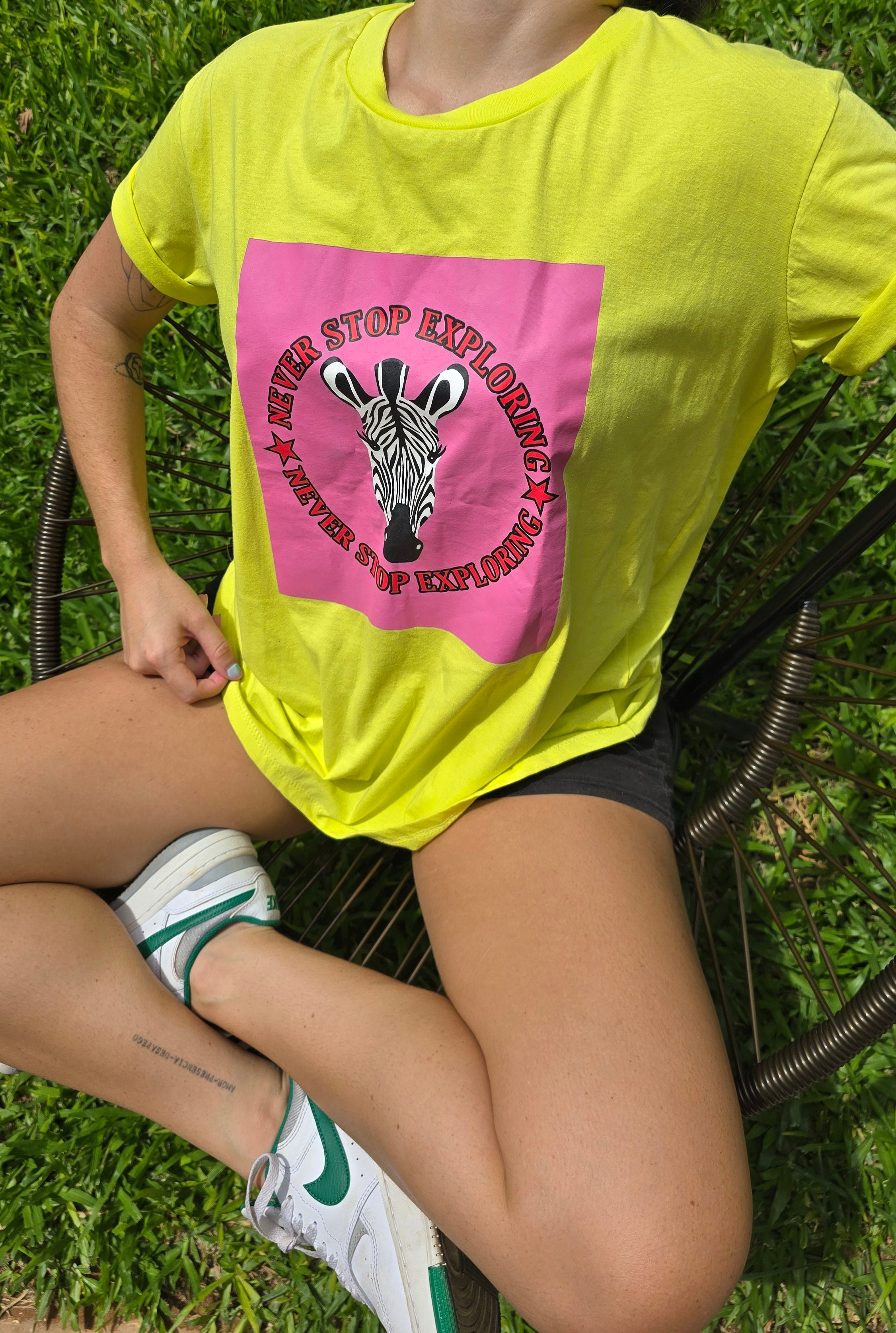 Remerona Femenino  Zebra Verde Fluor