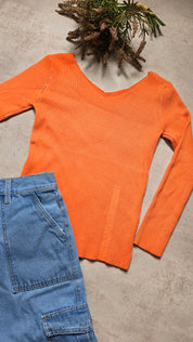 Sweater Femenino  Cata Naranja