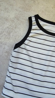 Camisilla Femenino  Stripes Morley Blanco