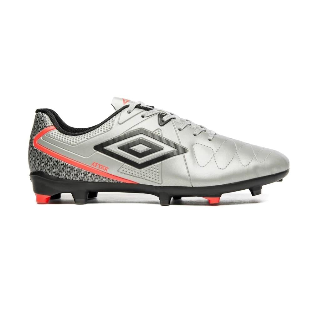 Umbro Futbol Campo Masculino Attak Eternal Plata/Negro/Coral