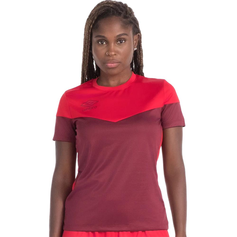 Umbro Camisetas Femenino Futbol T-Shirt Stadion Rojo/Bordo