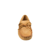 Minnetonka Masculino Leather Laced Softsole Tan