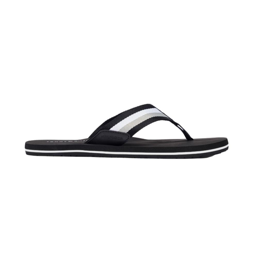 Tommy Hilfiger Masculino Flip Flop Sandals Corporate Hilfiger Flipflop Black