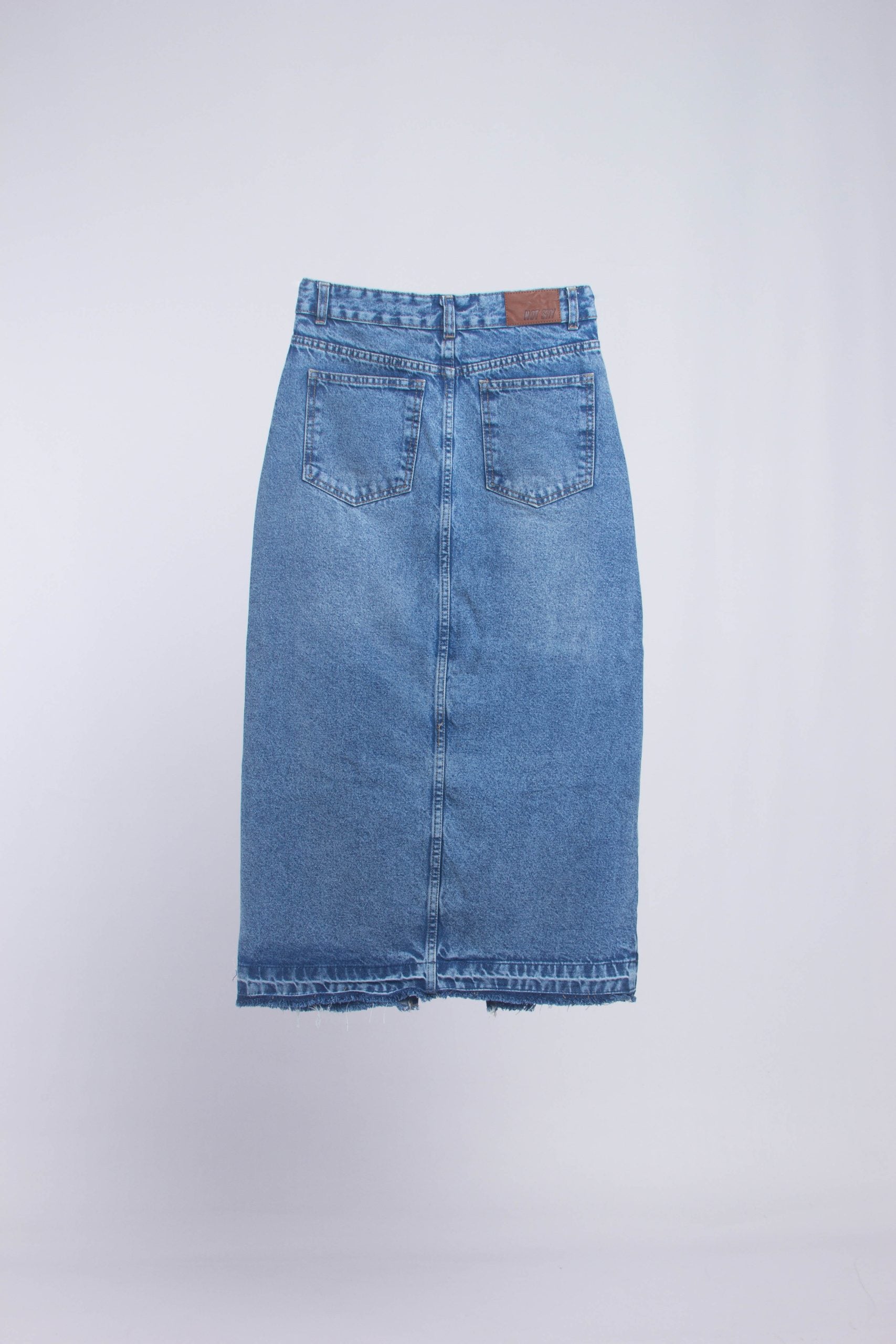 Pollera Femenino  Denim con Tajo Denim