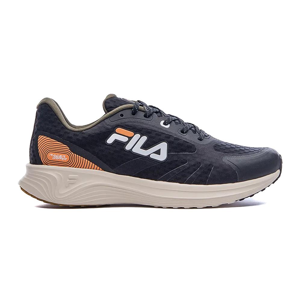 Fila Deportivos Masculino Running Racer Gripper Negro/Tangerine/Oliva