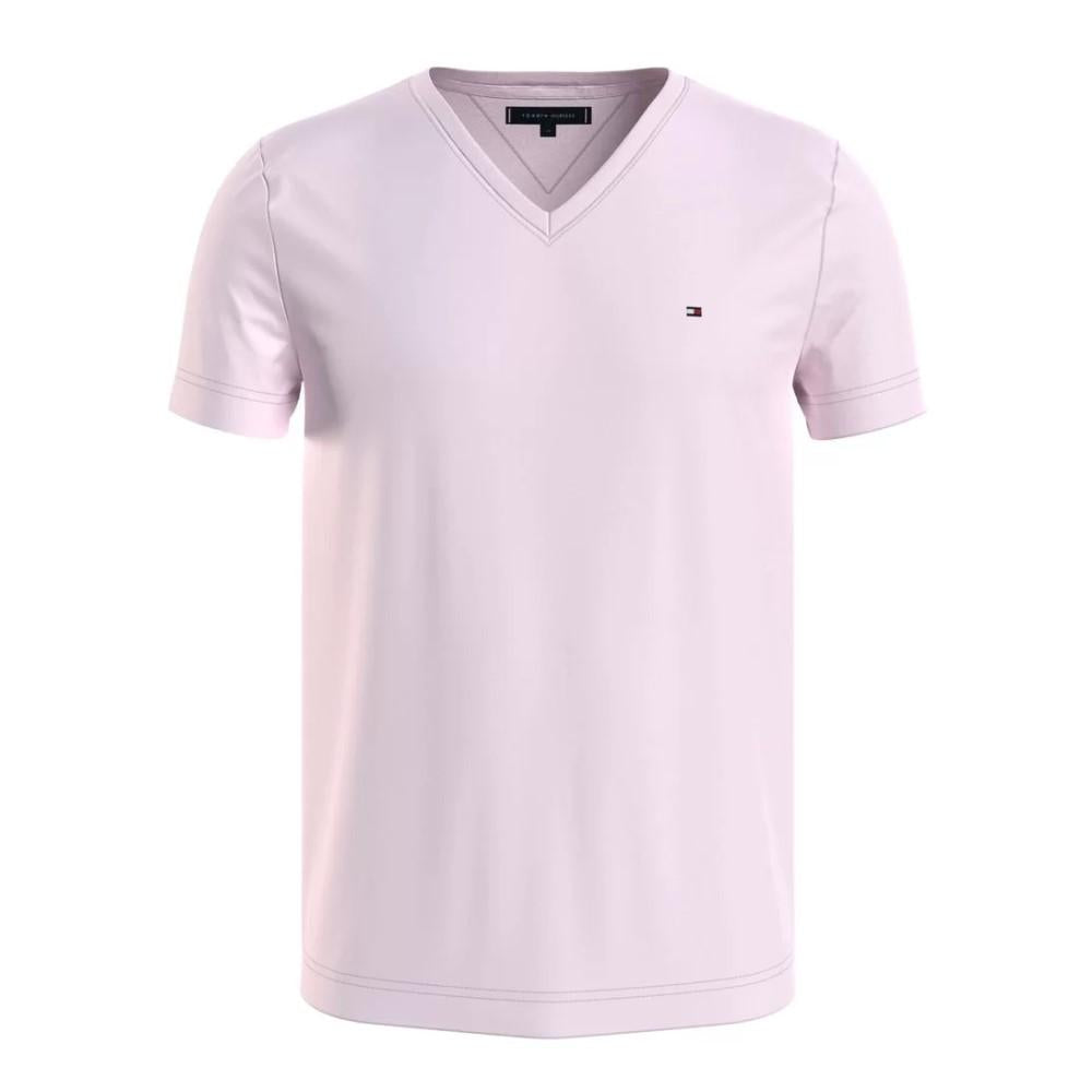 Tommy Hilfiger T-Shirt Masculino |Wcc Essential Cotton Vneck Tee Light Pink