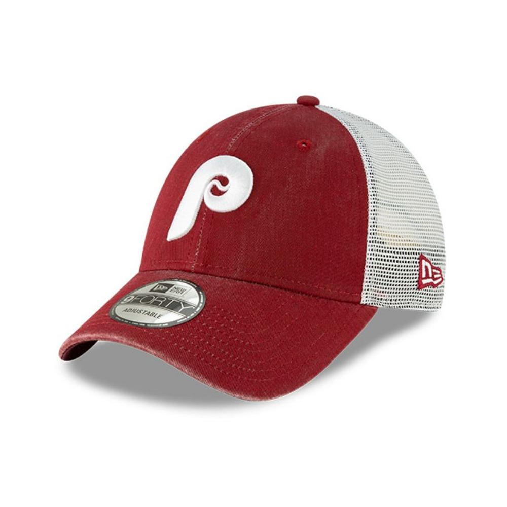 11946964 New Era Gorros MLB 9Forty Philadelphia Phillies Bordo/White