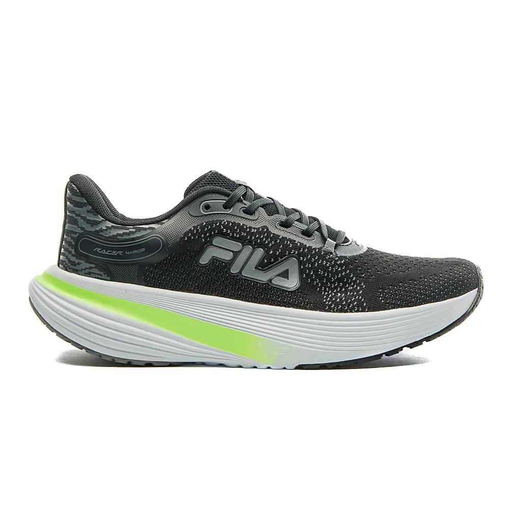 Fila Deportivos Masculino Running Racer Nairobi Preto/Cinza/Verde Claro