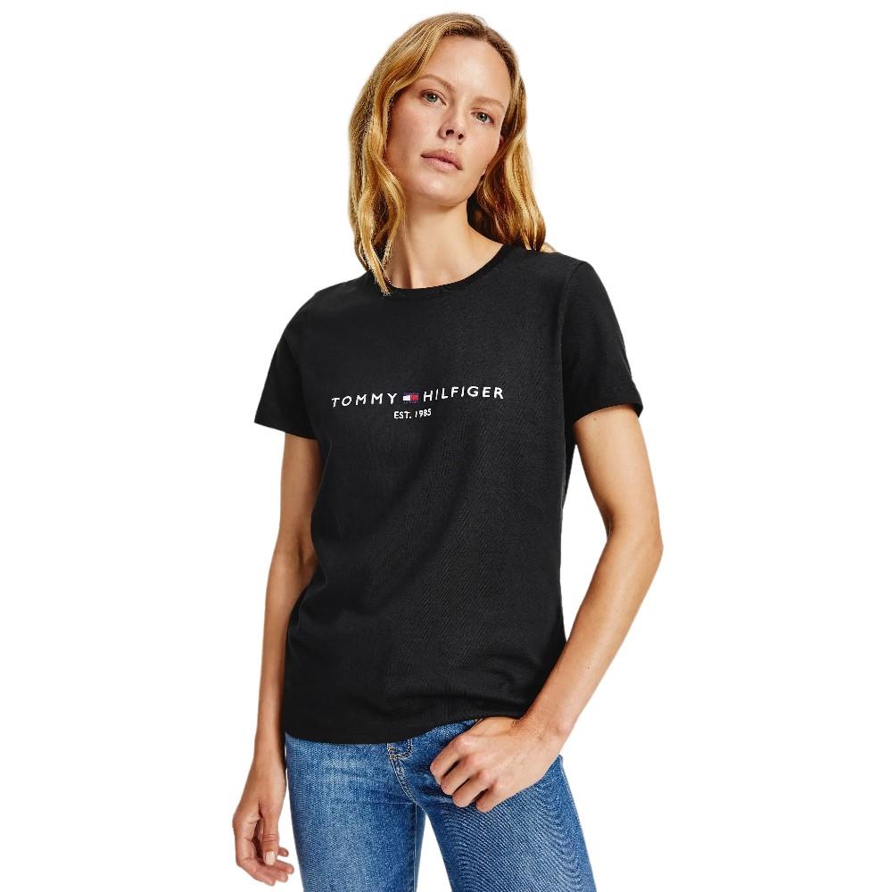 Tommy Hilfiger T-Shirt Femenino Heritage Hilfigher C-Nk Reg T Black