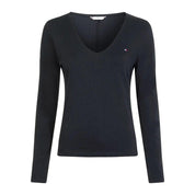 Tommy Hilfiger T-Shirt Femenino Regular Classic V-Nk Top Ls Black