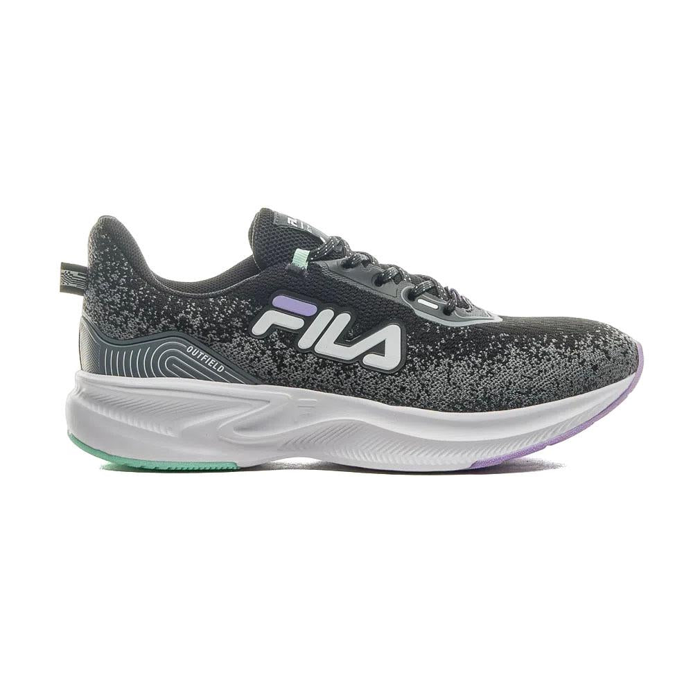 Fila Femenino Running Outfield Negro/Lila/Verde Claro