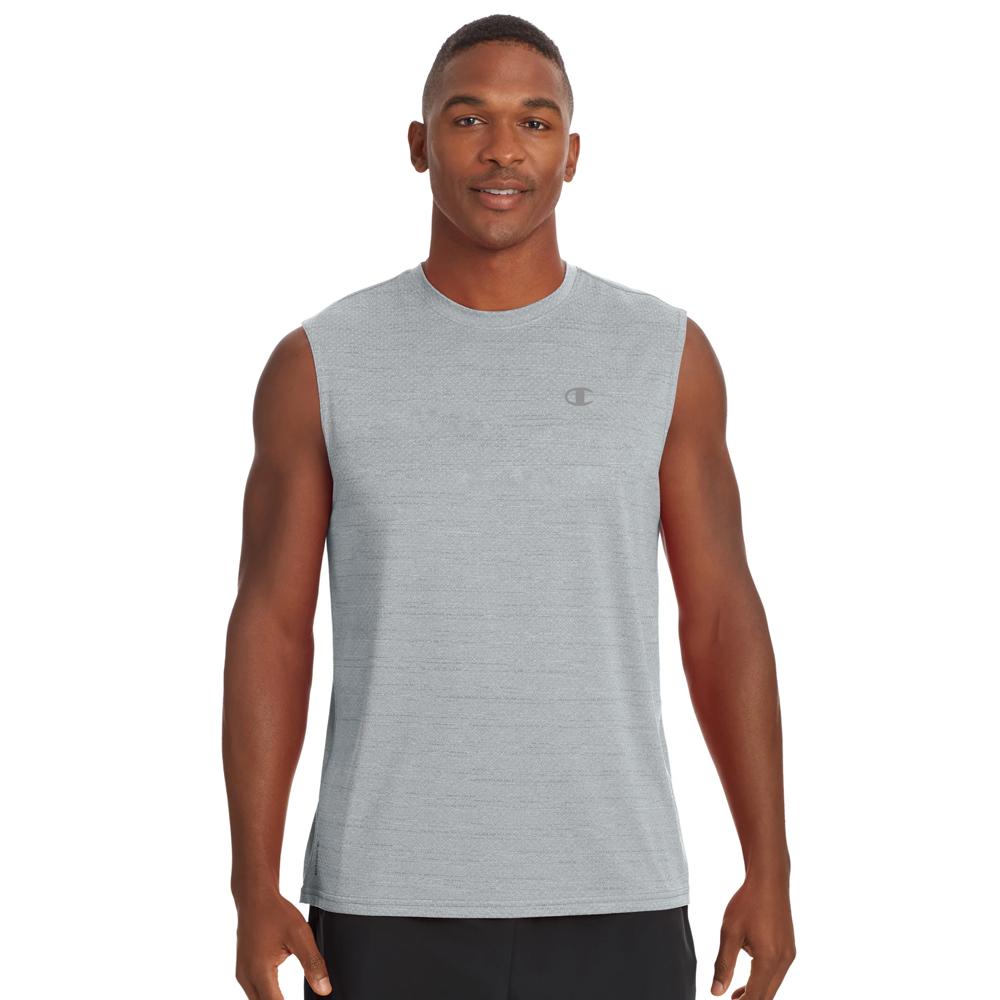 Champion Muscle Masculino Double Dry Heather Mesh M Concrete Heather