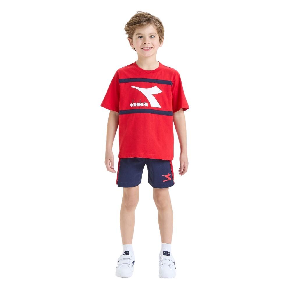 Diadora Conjuntos Junior Set Ss Sport Art Carmine Red