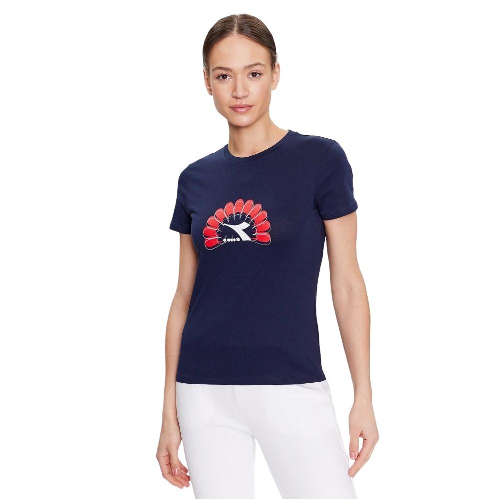 Diadora T-Shirt Femenino T-Shirt  SS G Graphic Classic Navy